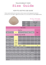 Silk Ultima Triangle - Trulife Breast Form - Size Guide