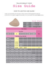 Silk Xtend - Trulife Breast Form - Size Chart