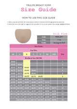 Silk Flex - Trulife Breast Form - Size Chart
