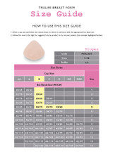 Tropez - Trulife Breast Form - Size Guide