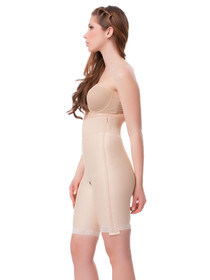 Stage 1 High Waisted Abdominal Girdle with Separating Zippers - Mid-Thigh