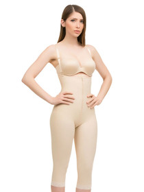 Isavela Body Suit Mid Thigh Length W/Suspender Buttocks Enhancing  Compression Girdle