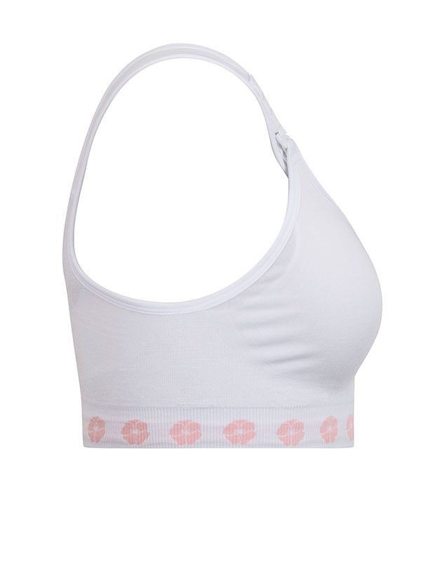 Peony Medium Support Bra (Front Opening Zipper) - White