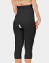 High-waist below-the-knee compression girdle with dual padded side zippers for secure post-operative support.​