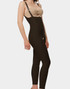 Isavela BS07 ankle-length compression bodysuit with dual side zippers and open crotch for post-surgical support.​