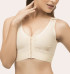 Isavela BR01 post-surgical support bra with 1" elastic band and adjustable hook & eye shoulder straps for optimal compression.​