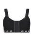 Peony Medium Support Bra (Front Opening Hook & Eye) - Black
