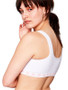 Peony Medium Support Bra (Front Opening Zipper) - White