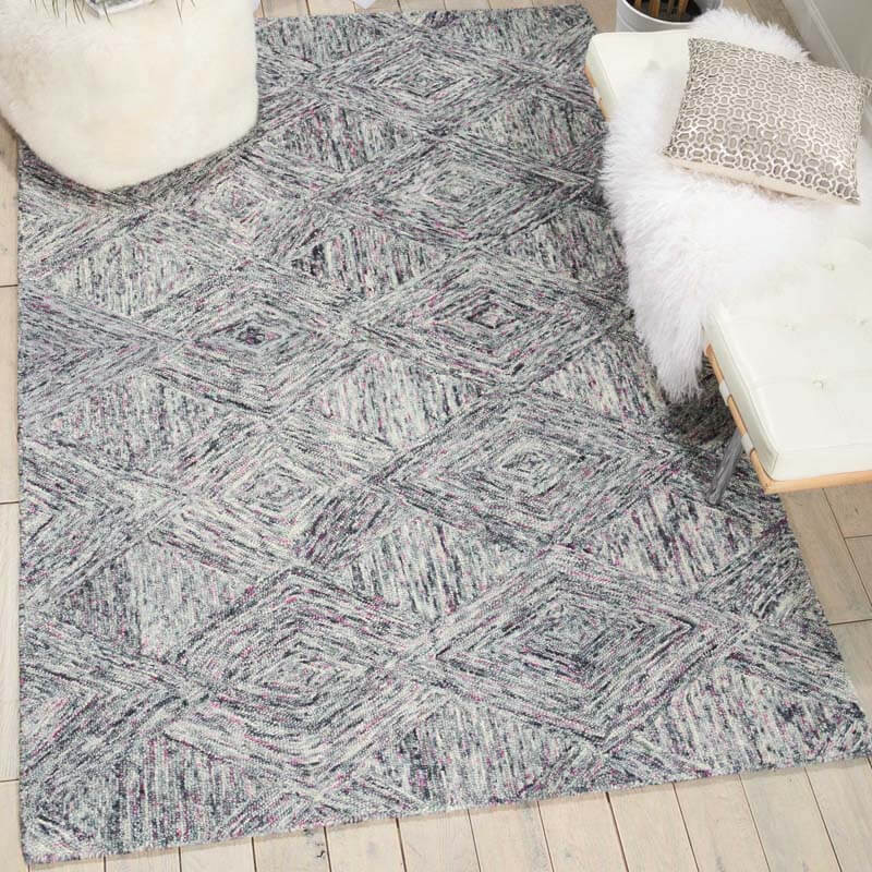 Nourison Interlock ITL01 Charcoal Rug - Payless Rugs