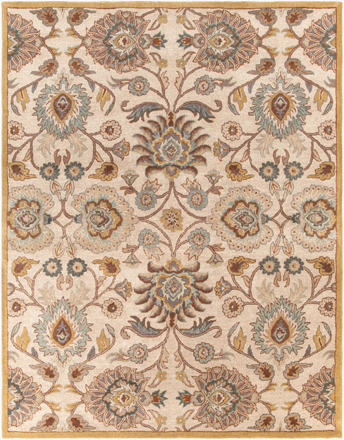 Caesar CAE-1012 Beige Gold Rug by LivaBliss