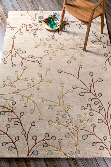 Athena ATH-5008 Tan Pale Blue Rug by LivaBliss