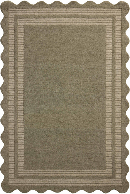 Chris Loves Julia x Loloi Scottie SCO-01 Olive Pebble Rug