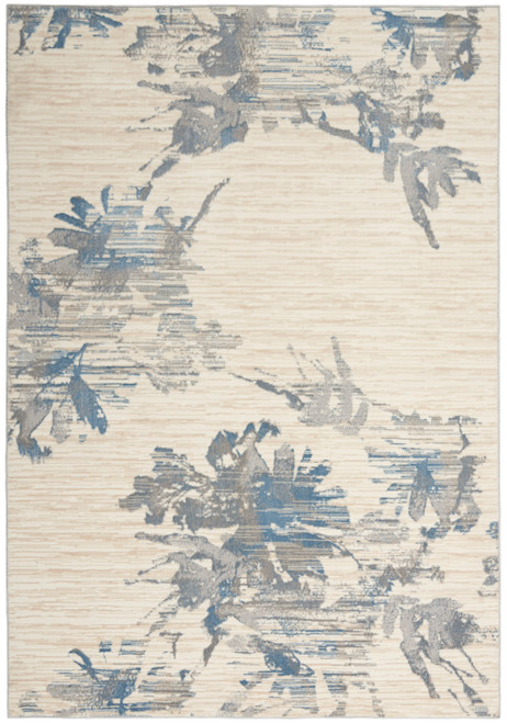 Nourison Calvin Klein CK005 Enchanting ECH01 Ivory Grey Blue Rug