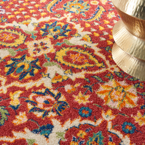 Nourison Home Allur ALR03 Red Multicolor Rug