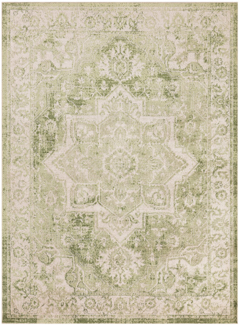Nourison Home Astra Machine Washable ASW12 Ivory Green Rug