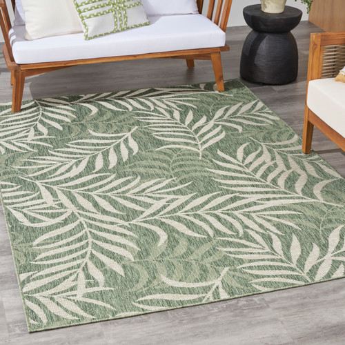 Nourison Home Garden Oasis GOA01 Green Ivory Rug