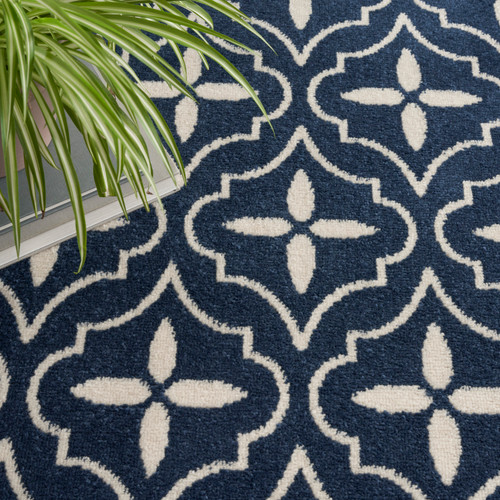 Nourison Home Nourison Essentials NRE04 Navy Ivory Rug