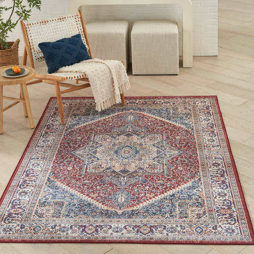 Nourison Home Vintage Home VNH01 Red Blue Rug