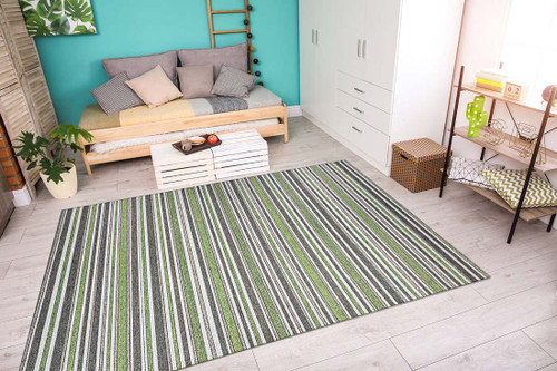 Couristan Cape 1403 0001 Brockton Hunter Green Brown Rug