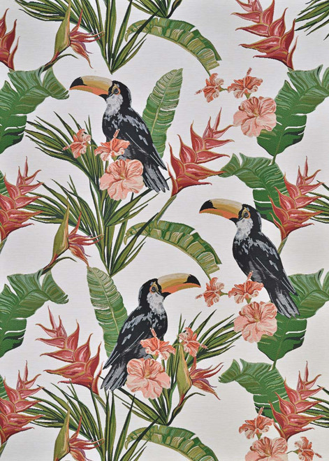 Couristan Dolce 7502 0002 Toucans Ivory Rug