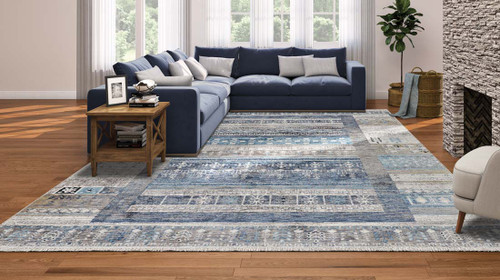 Couristan Nostalgia Ns05 1405 Serapi Denim Tawny Rug