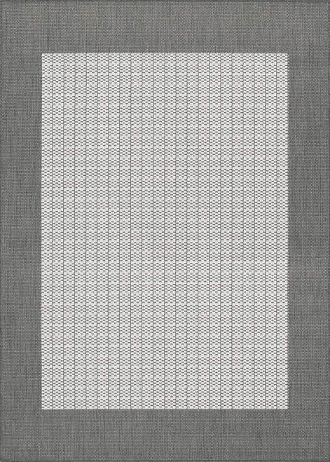 Couristan Recife 1005 3012 Checkered Field Grey White Rug