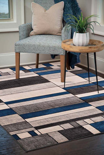 United Weavers Contours 702 33761 Echelon Denim Blue Rug