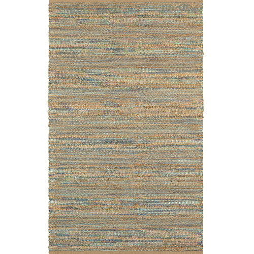 LR Home Natural Fiber 03302 Tan Teal Gray Rug