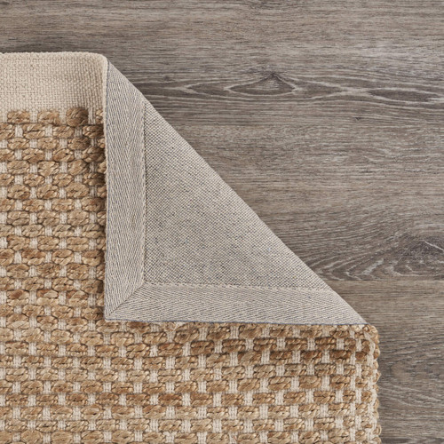 LR Home Natural Fiber 03386 Tan Off-White Rug