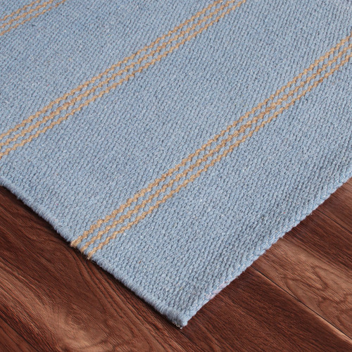 LR Home Hampton 03394 Light Blue Tan Rug