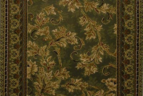 Earnest Scroll 262 Basil Carpet Hallway and Stair Runner - 26" x 9 ft