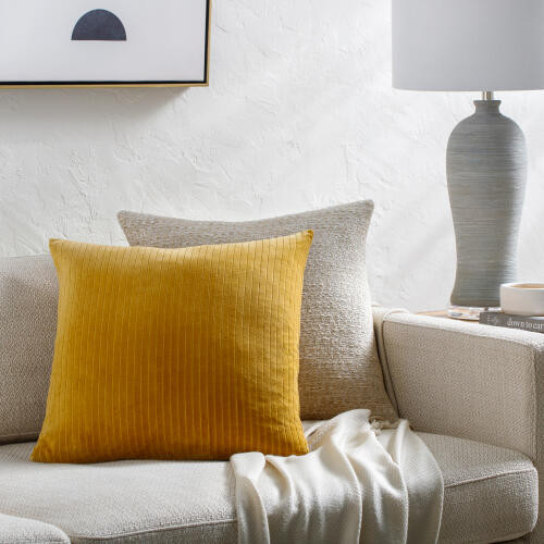 Surya Cotton Velvet Stripes CV-089 Accent Pillow