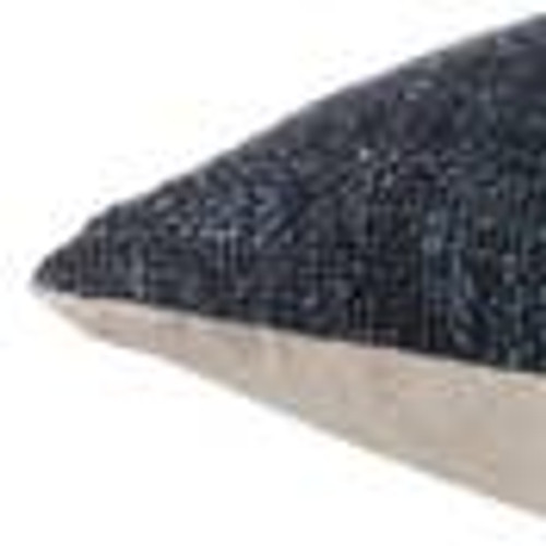 Jaipur Living Tordis KLA03 Handmade Chevron Black And Blue Pillow