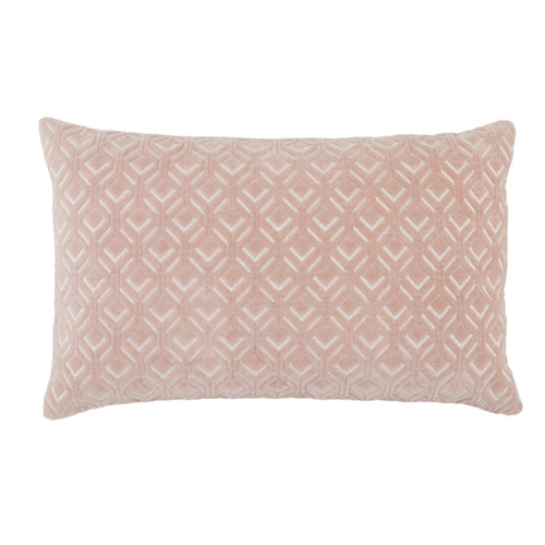 Jaipur Living Colinet NOU08 Handmade Trellis Blush And Silver Lumbar Pillow