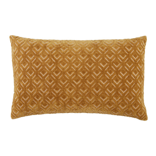 Jaipur Living Colinet NOU12 Handmade Trellis Gold And Silver Lumbar Pillow