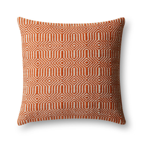Loloi Pillows P0339 Orange Ivory Pillow