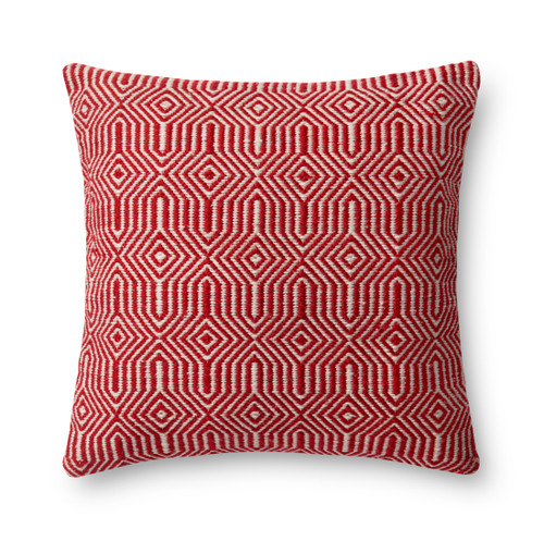 Loloi Pillows P0339 Red Ivory Pillow