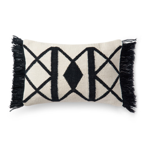 Loloi Pillows P0503 Black Ivory Pillow