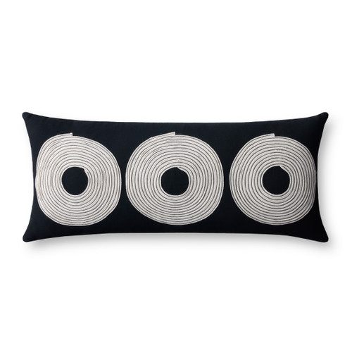 Loloi PLL0035 Black Natural Pillow