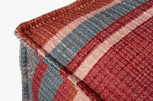 Loloi Poufs PF0014 Red Pink Pouf