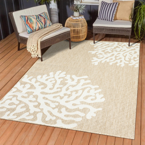 LR Home Captiva 81017 Beige Rug