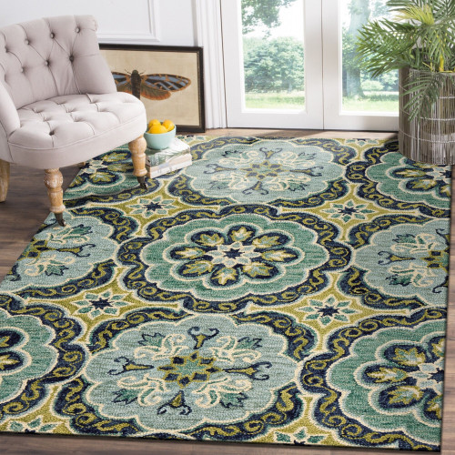 LR Home Dazzle 54076 Green Rug