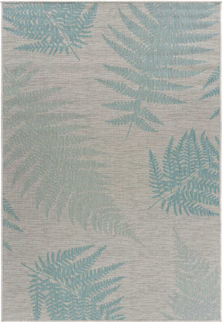 LR Home Sanibel 81648 Teal Cream Rug