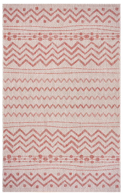 LR Home Sunshower 81244 Beige Red Rug