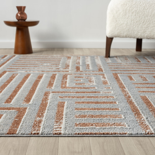 LR Home Vista 82648 Beige Rust Rug