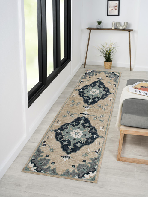 LR Home Rugs Ariel 22142 Beige Gray Rug