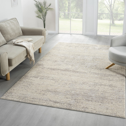 LR Home Castillo 82745 Cream Silver Rug