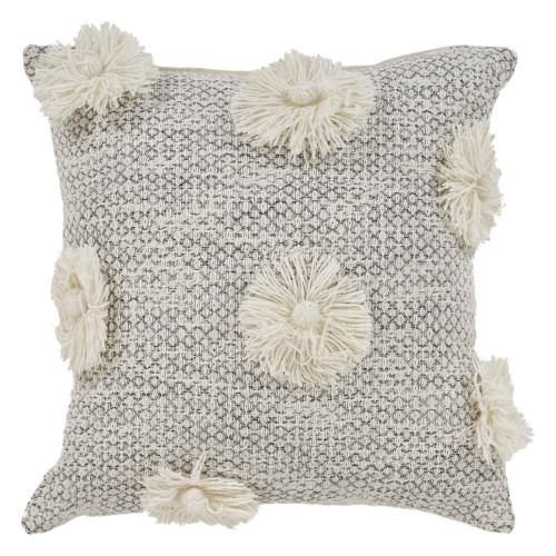 LR Home Willow 07341 Gray Beige Pillow