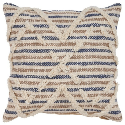 LR Home Soiree 07344 Blue Natural Pillow