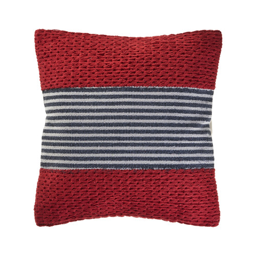 LR Home Cape Cod 07428 Red Blue Pillow